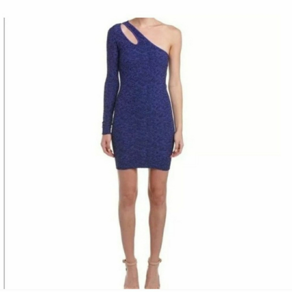 NWT BCBGENERATION dress BLUE ONE SHOULDER BODYCON
